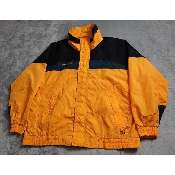 Columbia Sportswear Bugaboo Men's Large Yellow Full Zip Snap Pockets Outdoor - Picture 1 of 12